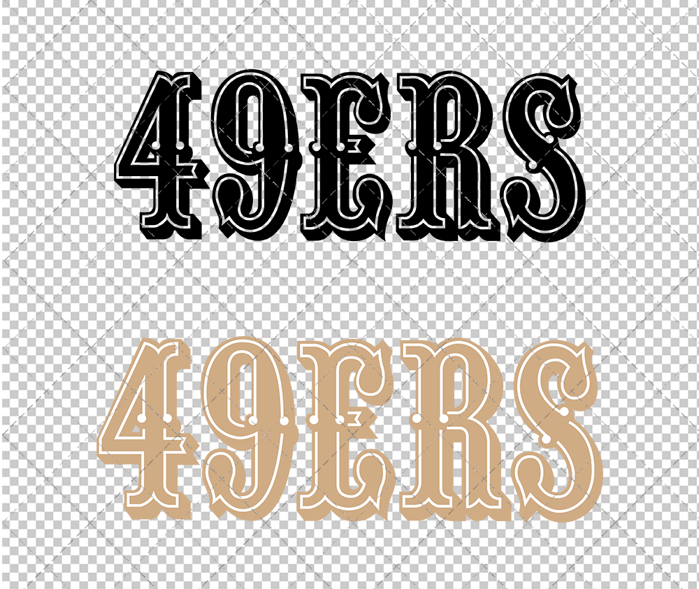 San Francisco 49ers Wordmark 1996 002, Svg, Dxf, Eps, Png - SvgShopArt