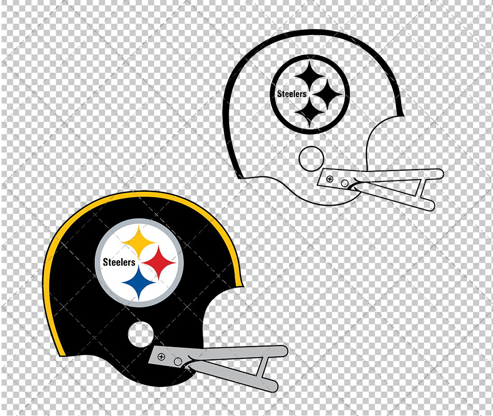 Pittsburgh Steelers Helmet 1963, Svg, Dxf, Eps, Png - SvgShopArt