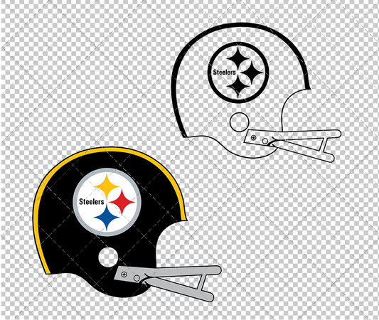 Pittsburgh Steelers Helmet 1963, Svg, Dxf, Eps, Png - SvgShopArt