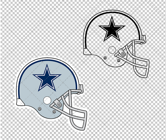 Dallas Cowboys Helmet 1971, Svg, Dxf, Eps, Png - SvgShopArt