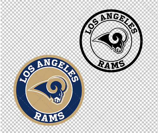 Los Angeles Rams Circle 2016, Svg, Dxf, Eps, Png - SvgShopArt