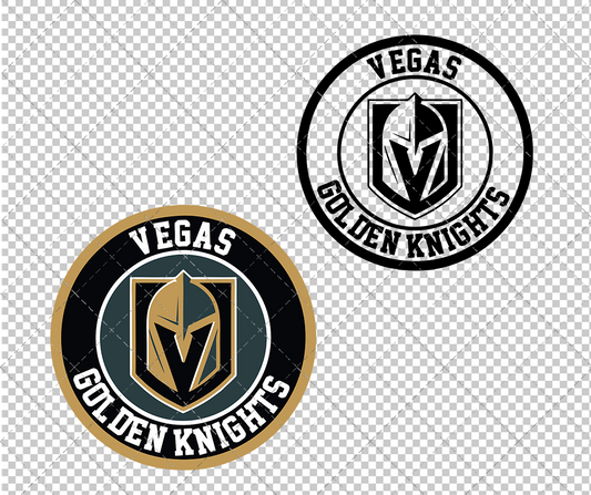 Vegas Golden Knights Circle 2017 002, Svg, Dxf, Eps, Png - SvgShopArt