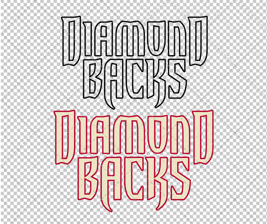Arizona Diamondbacks Wordmark 2008 002, Svg, Dxf, Eps, Png - SvgShopArt