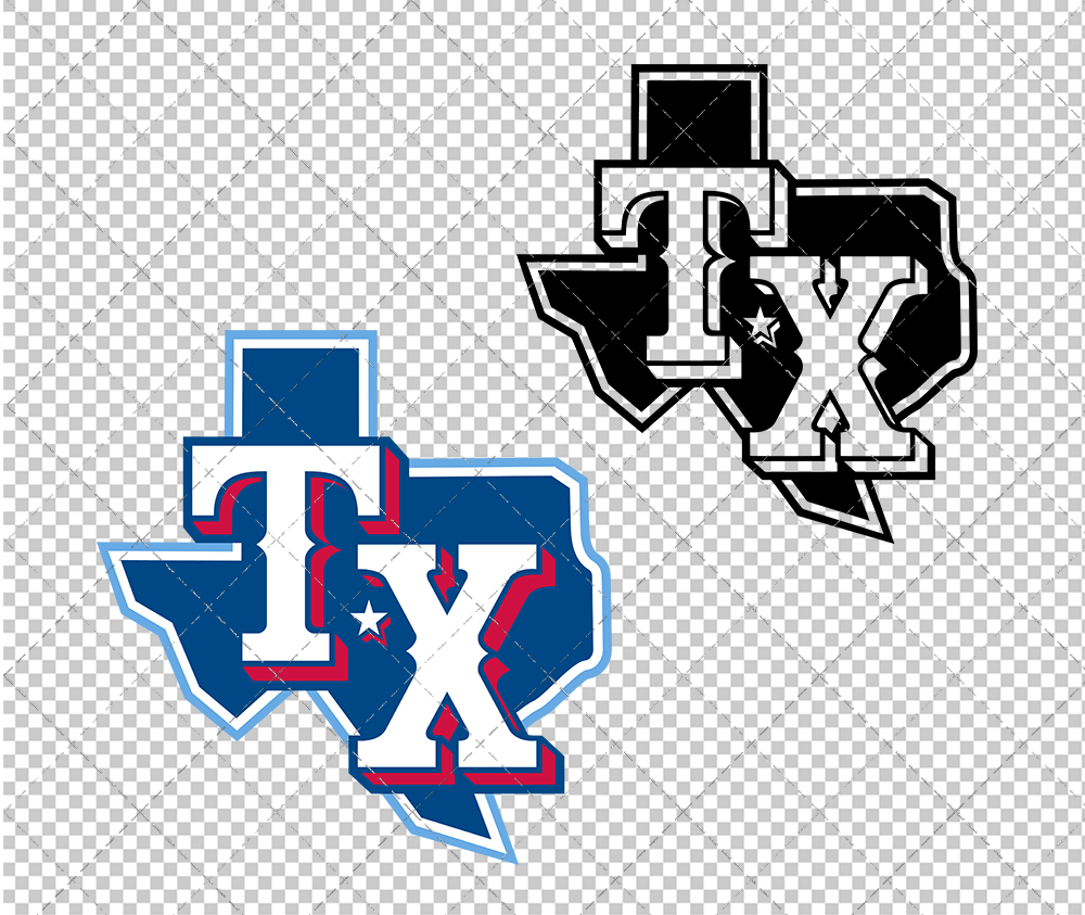 Texas Rangers Alternate 2020, Svg, Dxf, Eps, Png - SvgShopArt