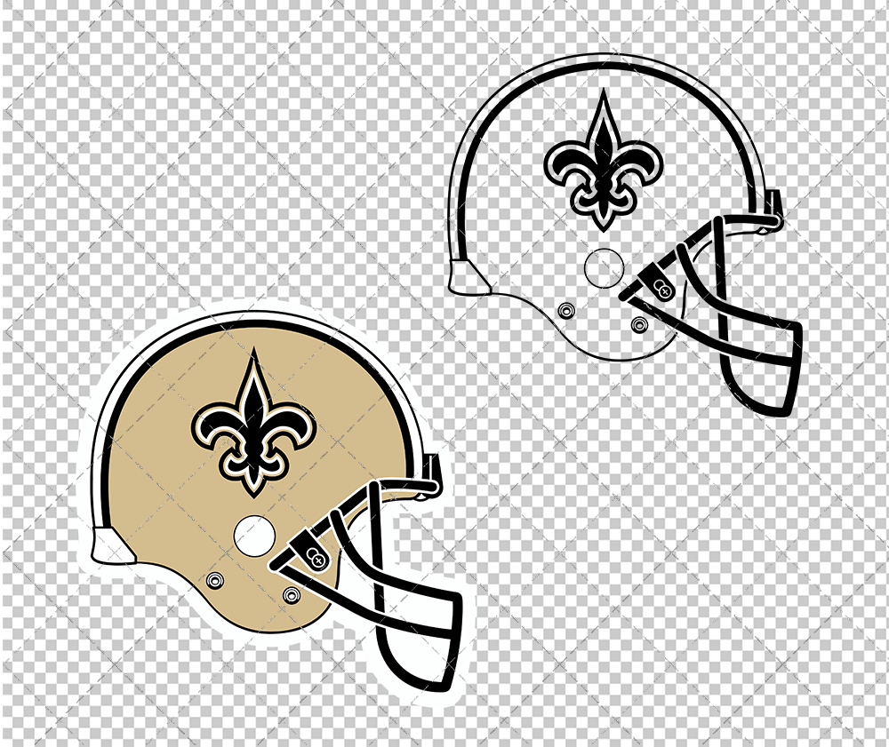 New Orleans Saints Helmet 2012, Svg, Dxf, Eps, Png - SvgShopArt