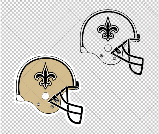 New Orleans Saints Helmet 2012, Svg, Dxf, Eps, Png - SvgShopArt