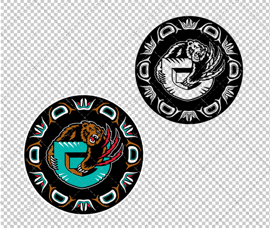 Memphis Grizzlies Circle 2001, Svg, Dxf, Eps, Png - SvgShopArt