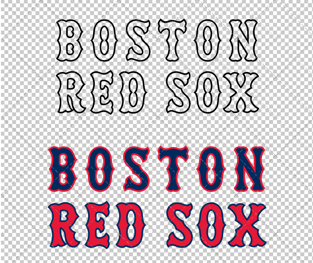 Boston Red Sox Wordmark 2009, Svg, Dxf, Eps, Png - SvgShopArt