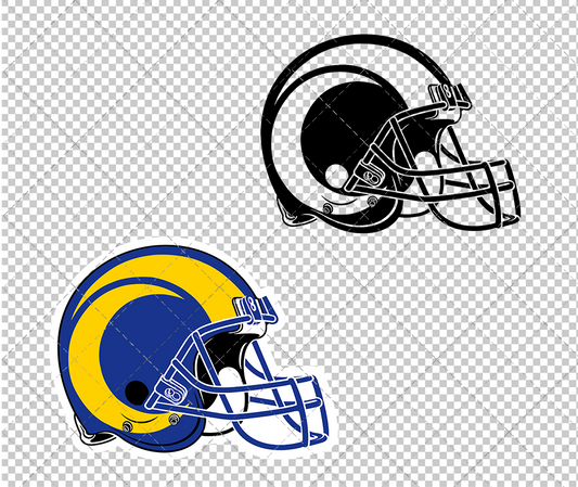 Los Angeles Rams Helmet 2020 002, Svg, Dxf, Eps, Png - SvgShopArt