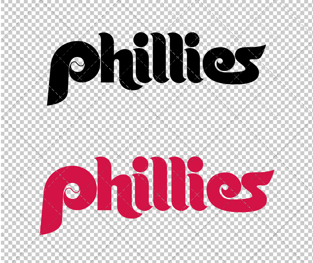 Philadelphia Phillies Wordmark 1981, Svg, Dxf, Eps, Png - SvgShopArt