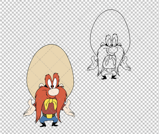 Yosemite Sam - Looney Tunes 002, Svg, Dxf, Eps, Png - SvgShopArt