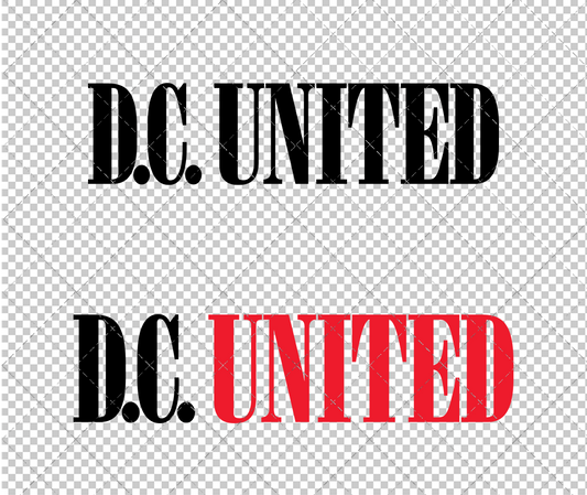 D.C. United Wordmark 1998, Svg, Dxf, Eps, Png - SvgShopArt
