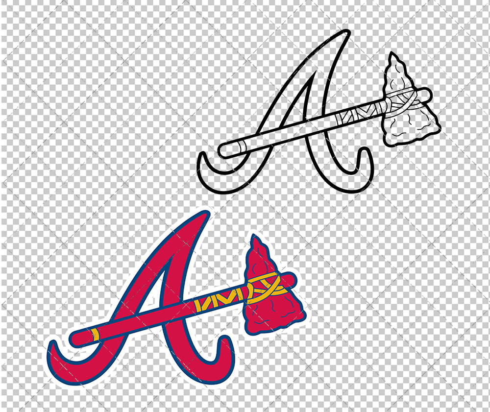 Atlanta Braves Alternate 2007, Svg, Dxf, Eps, Png - SvgShopArt