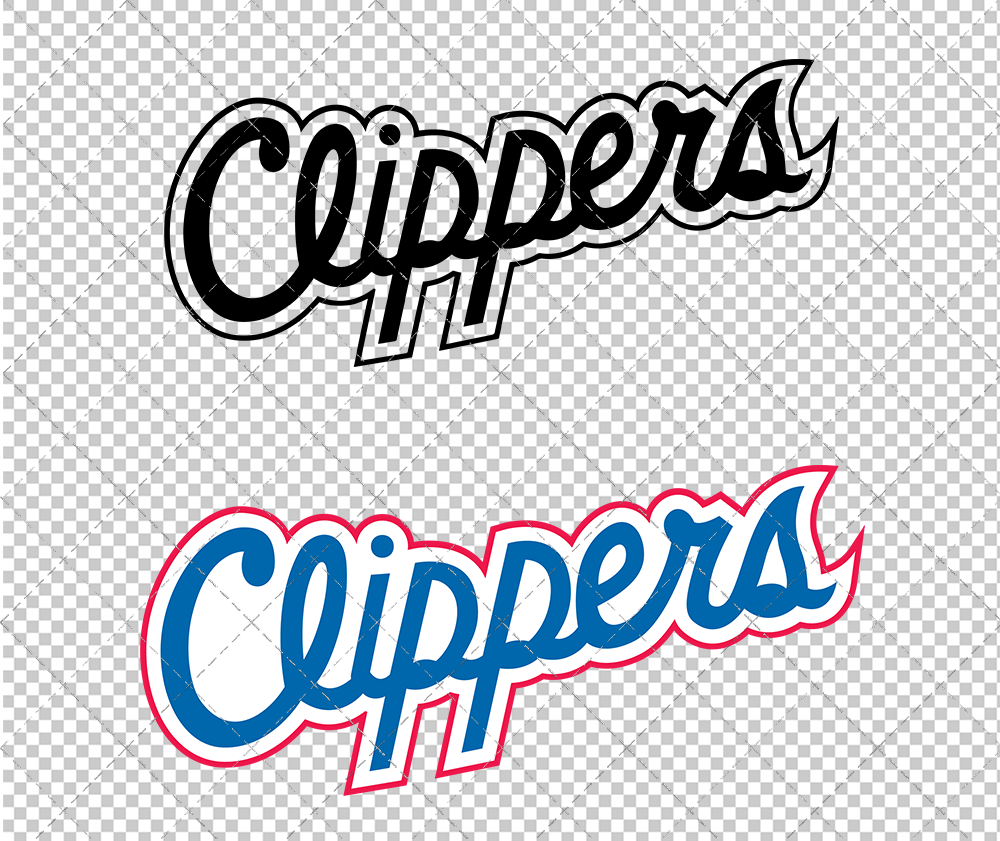 Los Angeles Clippers Wordmark 1987, Svg, Dxf, Eps, Png - SvgShopArt