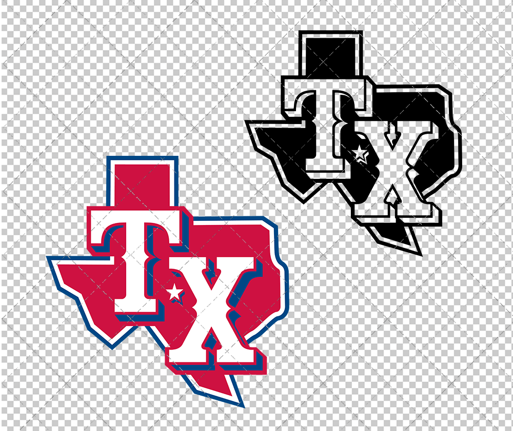 Texas Rangers Cap 2020, Svg, Dxf, Eps, Png - SvgShopArt