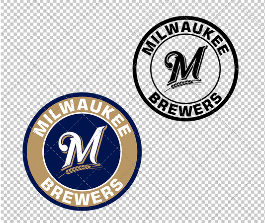 Milwaukee Brewers Circle 2000, Svg, Dxf, Eps, Png - SvgShopArt