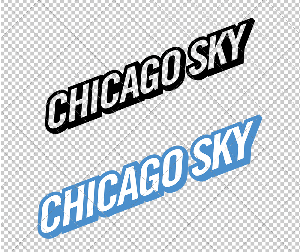 Chicago Sky Wordmark 2006 003, Svg, Dxf, Eps, Png - SvgShopArt