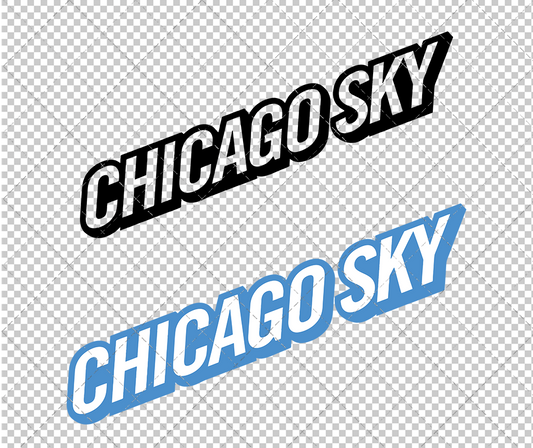 Chicago Sky Wordmark 2006 003, Svg, Dxf, Eps, Png - SvgShopArt