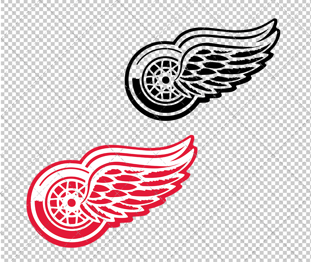 Detroit Red Wings Alternate 1983 002, Svg, Dxf, Eps, Png - SvgShopArt