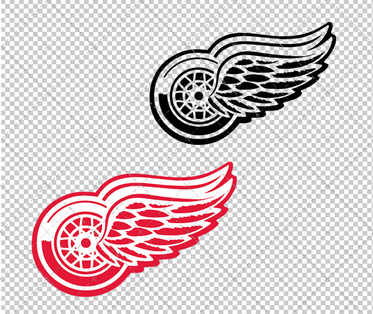 Detroit Red Wings Alternate 1983 002, Svg, Dxf, Eps, Png - SvgShopArt