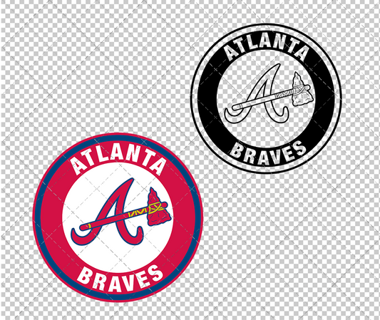 Atlanta Braves Circle 2007, Svg, Dxf, Eps, Png - SvgShopArt