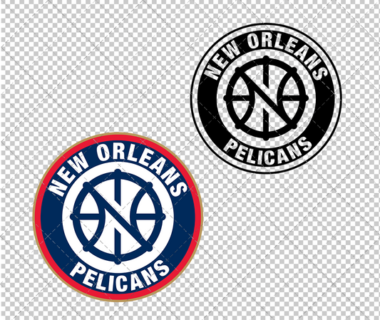 New Orleans Pelicans Circle 2013 002, Svg, Dxf, Eps, Png - SvgShopArt