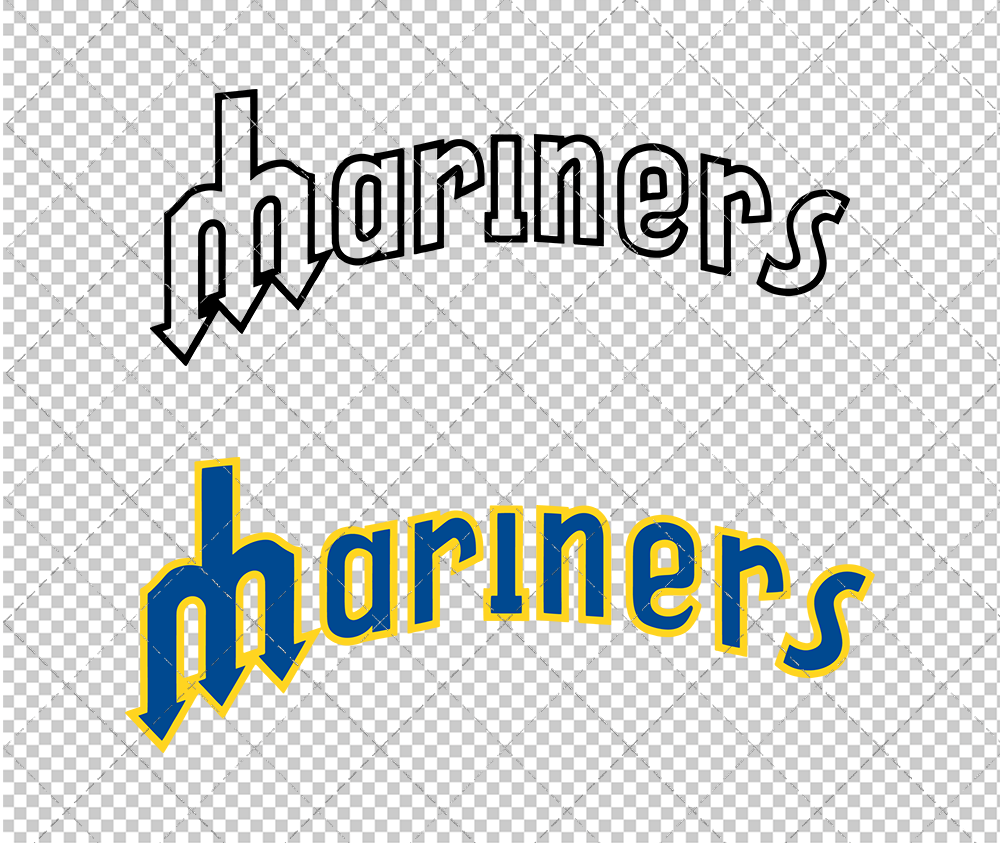 Seattle Mariners Jersey 1977 002, Svg, Dxf, Eps, Png - SvgShopArt