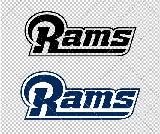 Los Angeles Rams Wordmark 2017 002, Svg, Dxf, Eps, Png - SvgShopArt