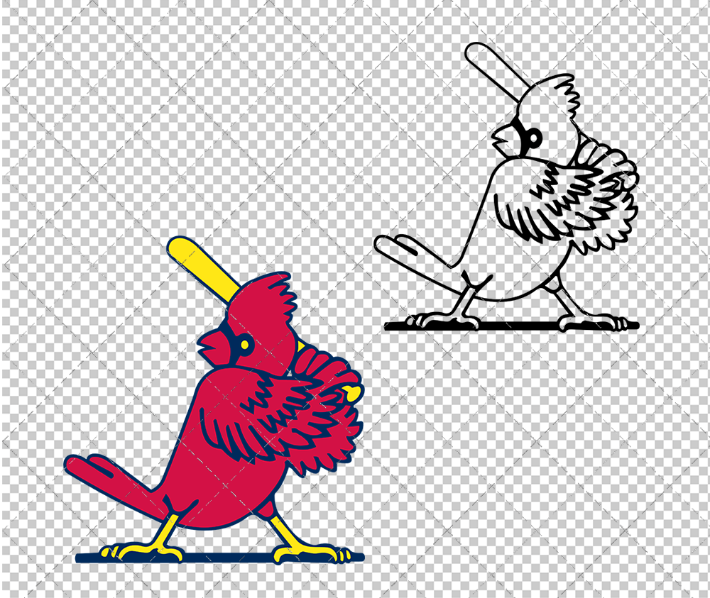 St. Louis Cardinals Alternate 1956, Svg, Dxf, Eps, Png - SvgShopArt