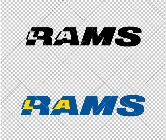 Los Angeles Rams Wordmark 1986, Svg, Dxf, Eps, Png - SvgShopArt