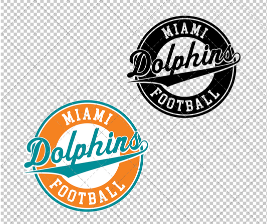 Miami Dolphins Circle 2013 003, Svg, Dxf, Eps, Png - SvgShopArt