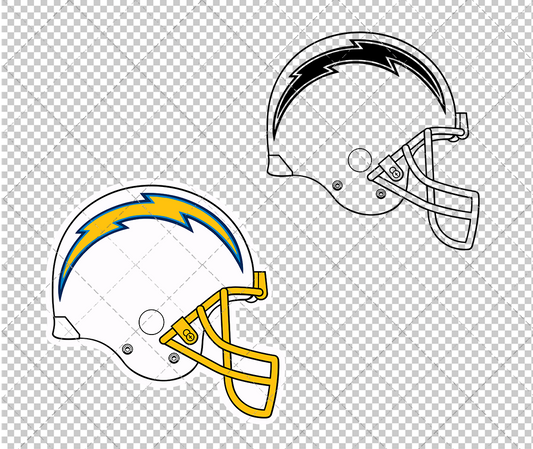 Los Angeles Chargers Helmet 2019, Svg, Dxf, Eps, Png - SvgShopArt