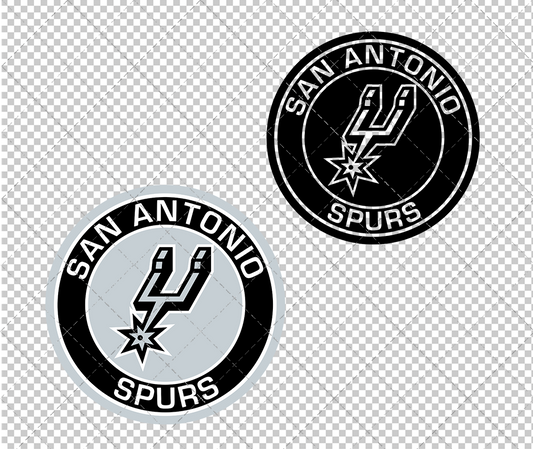 San Antonio Spurs Circle 2017, Svg, Dxf, Eps, Png - SvgShopArt