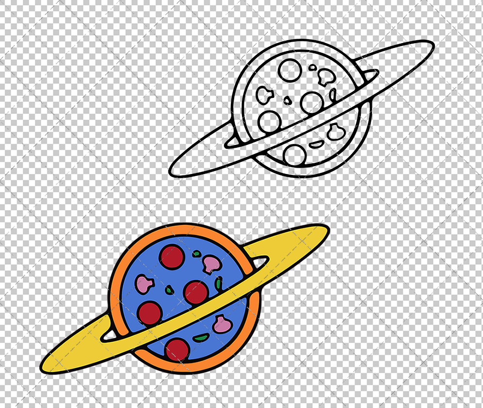 Pizza Planet Logo - Toy Story, Svg, Dxf, Eps, Png - SvgShopArt