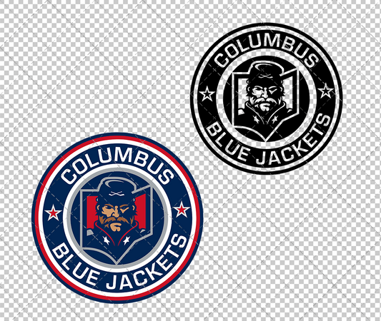 Columbus Blue Jackets Circle 2000 002, Svg, Dxf, Eps, Png - SvgShopArt