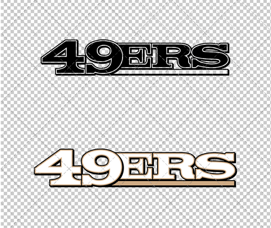 San Francisco 49ers Wordmark 2005 002, Svg, Dxf, Eps, Png - SvgShopArt