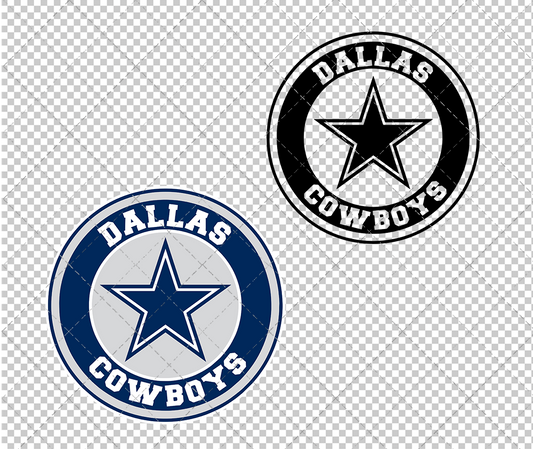 Dallas Cowboys Circle 1971 002, Svg, Dxf, Eps, Png - SvgShopArt