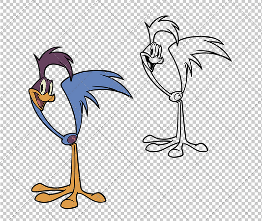 Road Runner - Looney Tunes, Svg, Dxf, Eps, Png - SvgShopArt