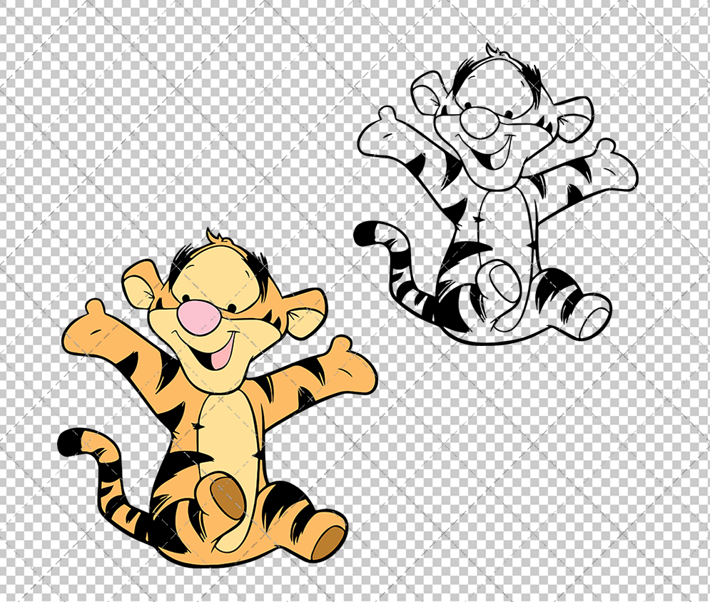 Baby Tigger - Winnie The Pooh 003, Svg, Dxf, Eps, Png - SvgShopArt