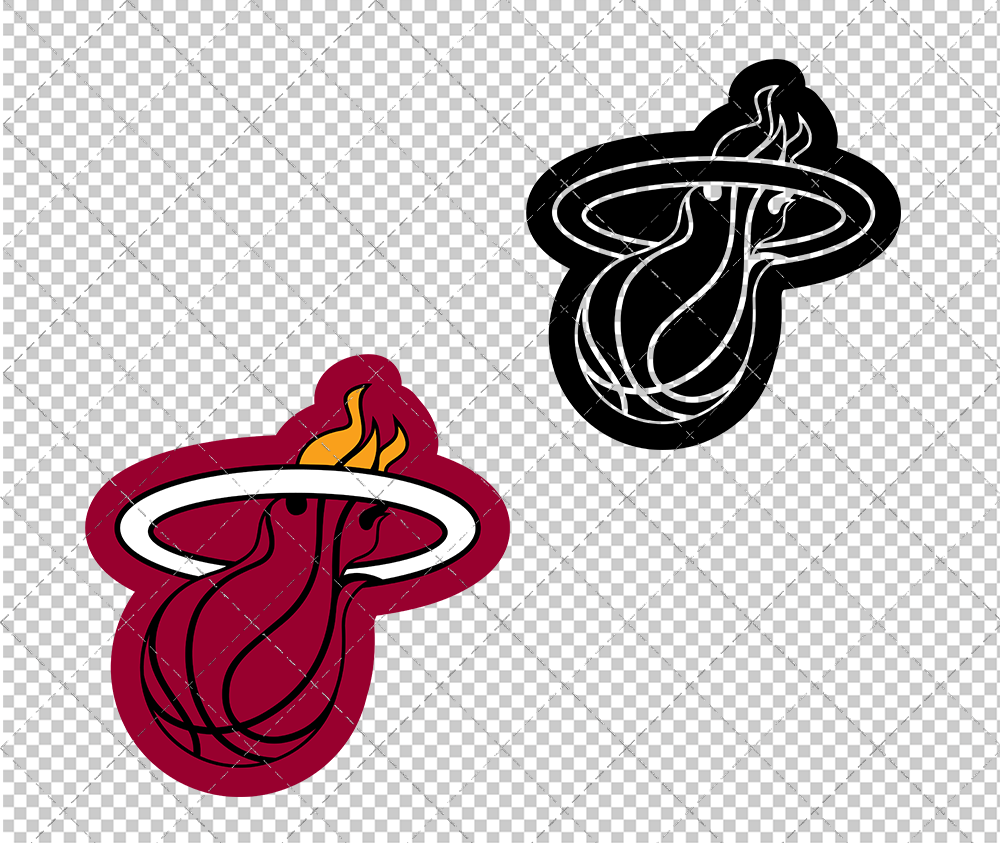 Miami Heat Concept 2008 002, Svg, Dxf, Eps, Png - SvgShopArt