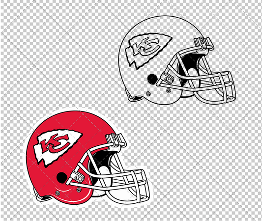 Kansas City Chiefs Helmet 1972 004, Svg, Dxf, Eps, Png - SvgShopArt