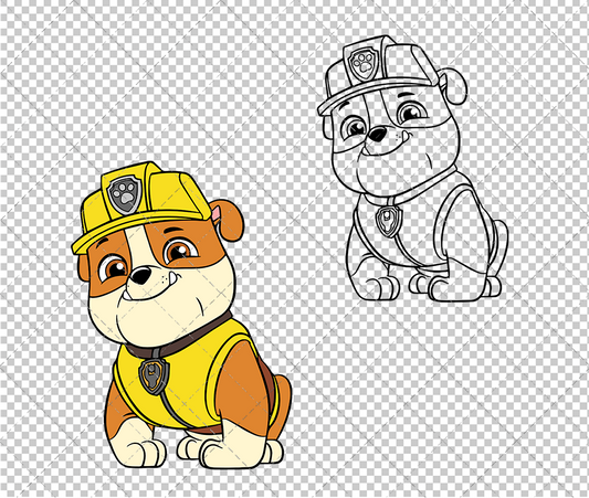 Rubble - Paw Patrol 003, Svg, Dxf, Eps, Png - SvgShopArt