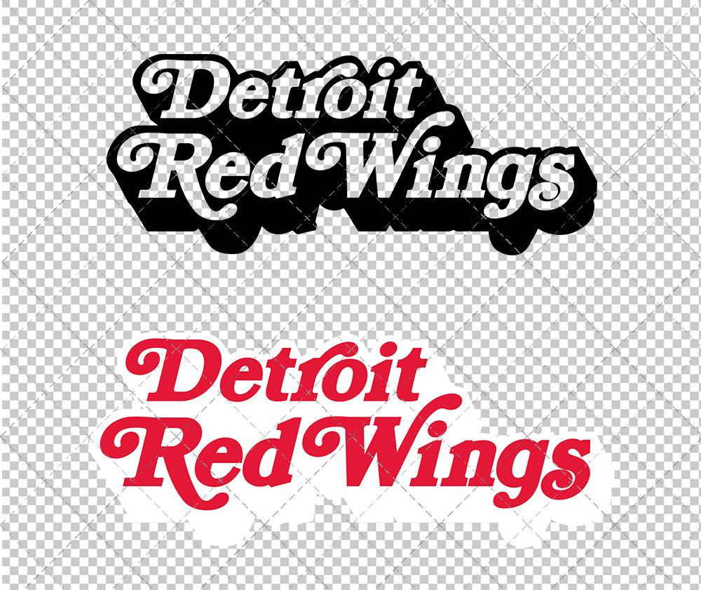 Detroit Red Wings Wordmark 1974 002, Svg, Dxf, Eps, Png - SvgShopArt