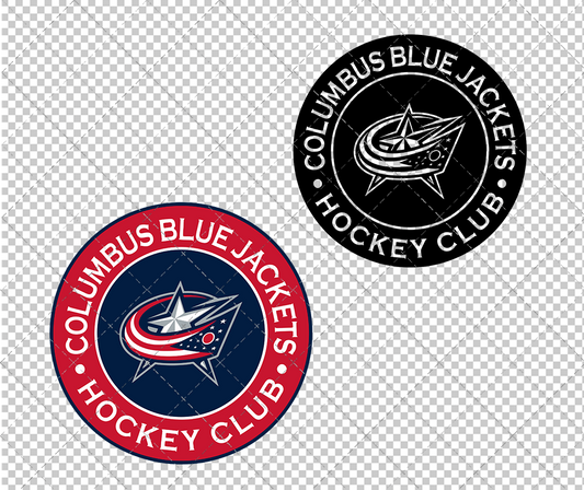 Columbus Blue Jackets Circle 2007 003, Svg, Dxf, Eps, Png - SvgShopArt