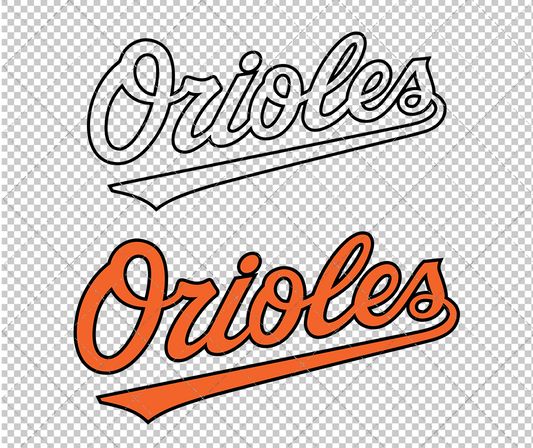 Baltimore Orioles Wordmark 2009, Svg, Dxf, Eps, Png - SvgShopArt