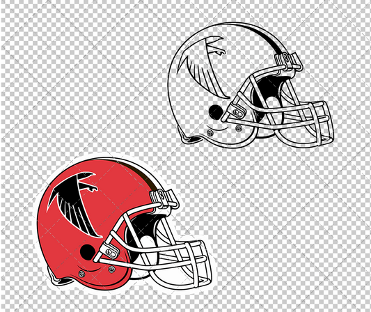 Atlanta Falcons Helmet 1966 003, Svg, Dxf, Eps, Png - SvgShopArt