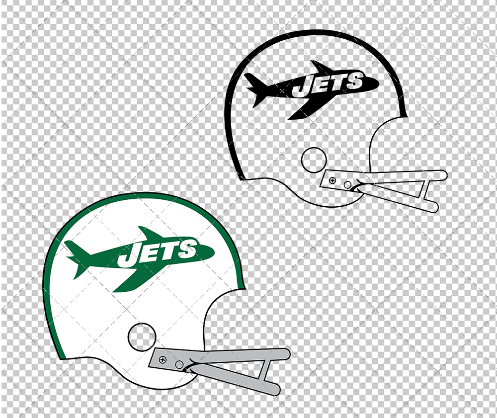 New York Jets Helmet 1963, Svg, Dxf, Eps, Png - SvgShopArt