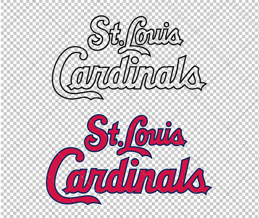 St. Louis Cardinals Wordmark 1998, Svg, Dxf, Eps, Png - SvgShopArt