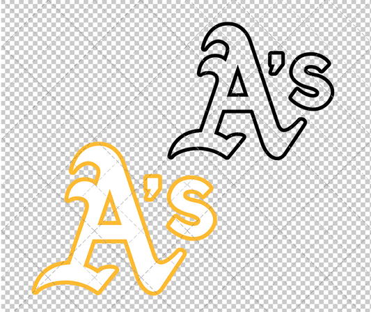 Oakland Athletics Cap 2014, Svg, Dxf, Eps, Png - SvgShopArt