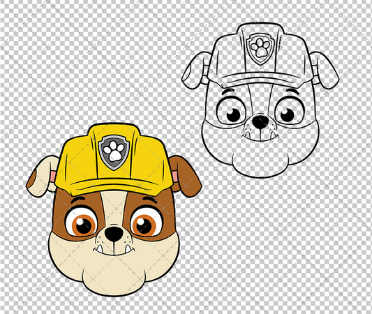 Rubble - Paw Patrol, Svg, Dxf, Eps, Png - SvgShopArt